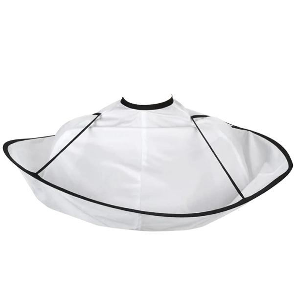 Friseur-Haarschneidehalsband, professionelles Haarschneidehalsband, wasserdicht, 60 cm, V212 weiß