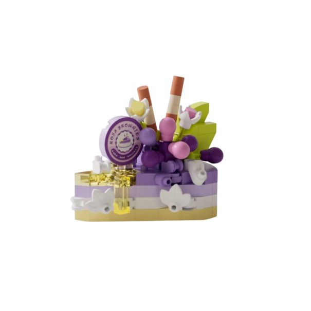 Frisk frugtdessert 5.35 x 3 x 4.55 cm 166 stk Mini 3D mikrostavek dessertdekoration Partikelsæt Legetøj til børn 8+ og voksne 1