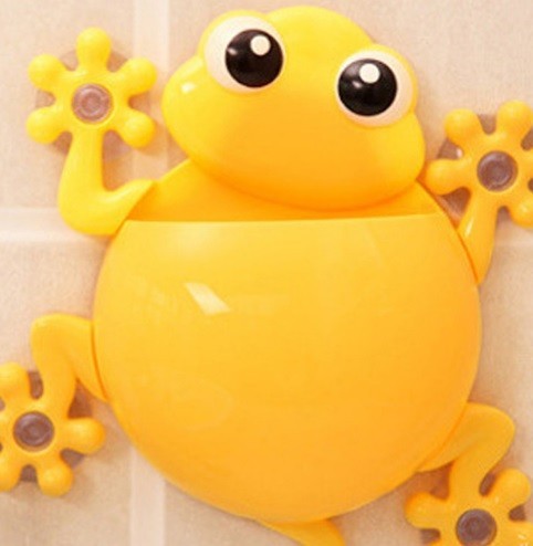 Frog-Shaped Toothbrush Holder J2508 yellow