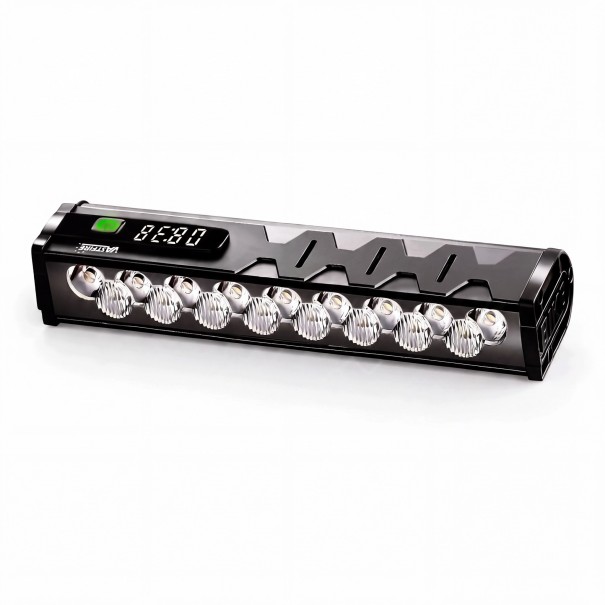 Front Bicycle Light W617 17 LED 2000–3000 Lumens Battery 10000 mAh With Display Aluminium and Plastic Black USB-C Charging For Road Bikes 1