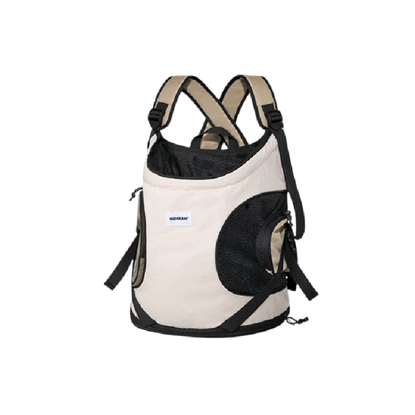 Front rygsæk til transport af katte op til 6 kg Rygsæk til kæledyr Krydsede stropper 36 x 35 x 20 cm hvid