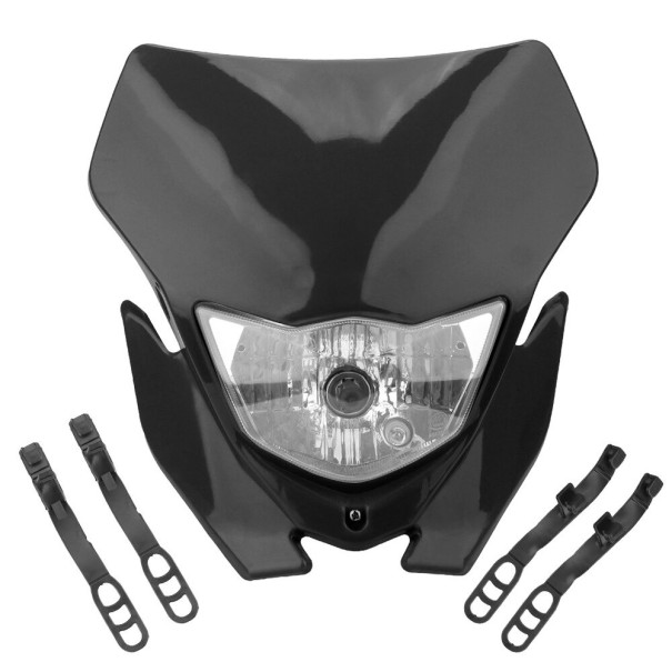 Frontmask med ljus för motorcykel N70 svart