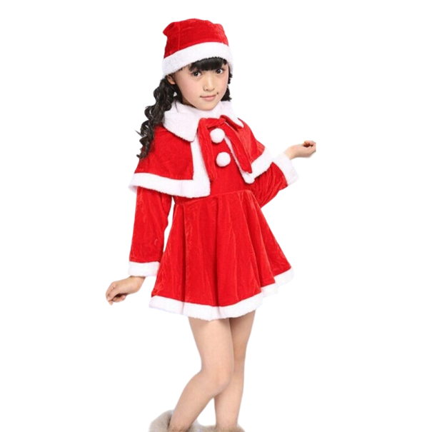 Fru Claus kostume til piger 3-4 år