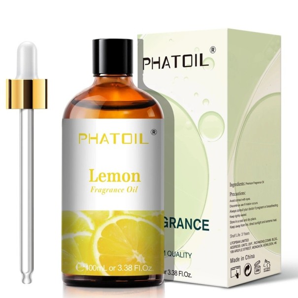 Fruchtaromaöl 100 ml Ätherisches Öl für Diffusor und Aromalampe Duftöl zur Kerzenherstellung Raumduft Natürliche Essenzen Lemon