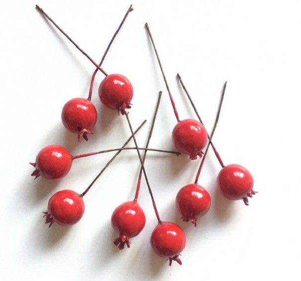 Fructe decorative artificiale 10 buc C596 18 mm