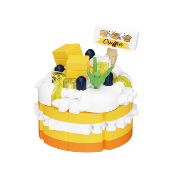 Fruit mini taartje 4 x 4 x 4,5 cm 194 stuks 3D bouwpakket van zoete dessert Micro stenen Creatieve deeltjes blokken voor kinderen 8+ en volwassenen 1