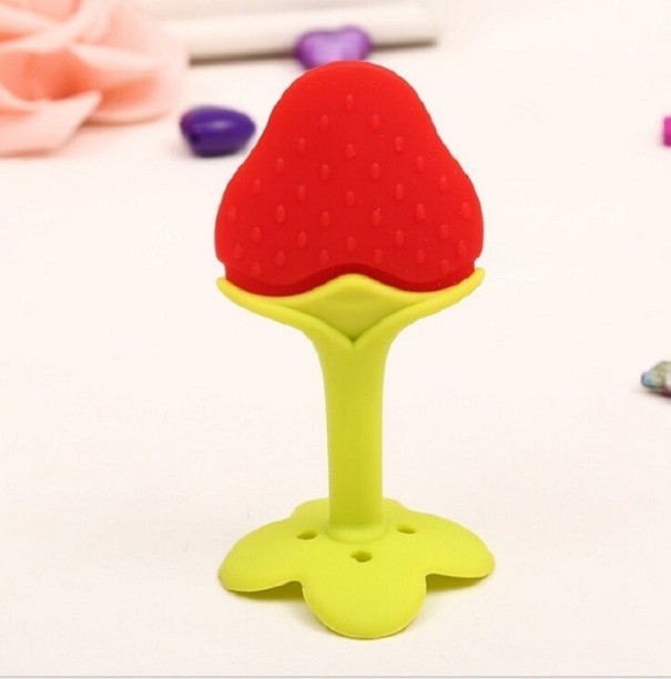 Fruitvormige siliconen bijtring J3426 1