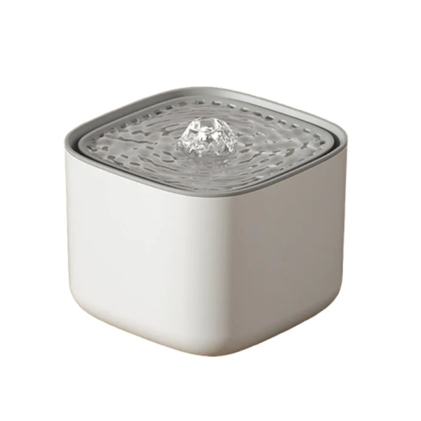 Fuente automática para gatos de 3 l, bebedero eléctrico con sensor de inducción, filtro de circulación USB, dispensador de agua, funcionamiento silencioso. blanco