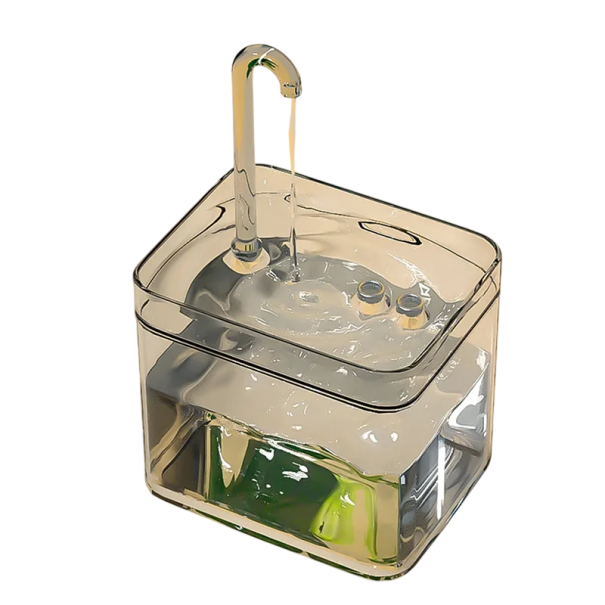 Fuente para gatos ultra silenciosa con filtro de agua potable, contenedor transparente USB de 5 V, dispensador de agua con recirculación automática 1