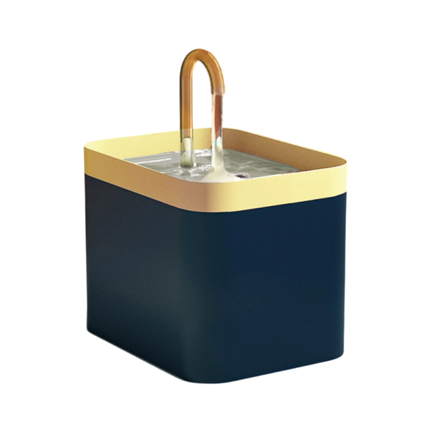 Fuente para gatos ultra silenciosa de 1,5 l con filtro recirculante USB Dispensador de agua automático 3 modos de flujo Protección contra sobrecalentamiento Agua limpia azul