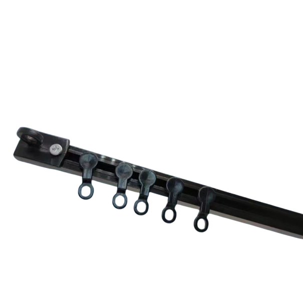 Fuerte barra adhesiva para cortinas de 300 cm Nano barra deslizante silenciosa Montaje lateral de plástico Sin taladrar Barra universal resistente para cortinas y estores negro