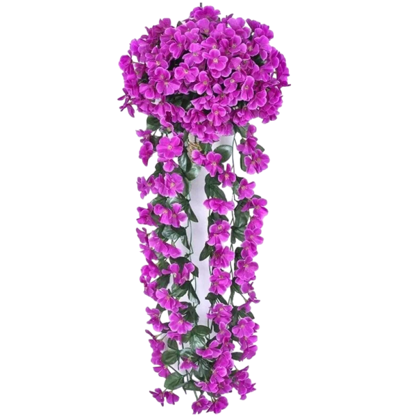 Függő művirág 2 db Dekoratív művirág 75 cm világos lila