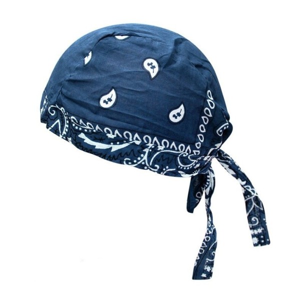 Fular unisex pe cap albastru