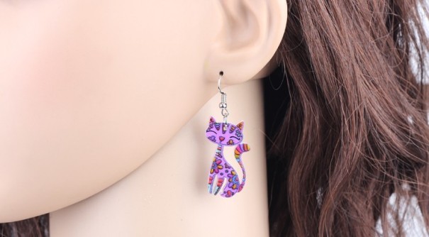 Fülbevaló - macska J2924 2