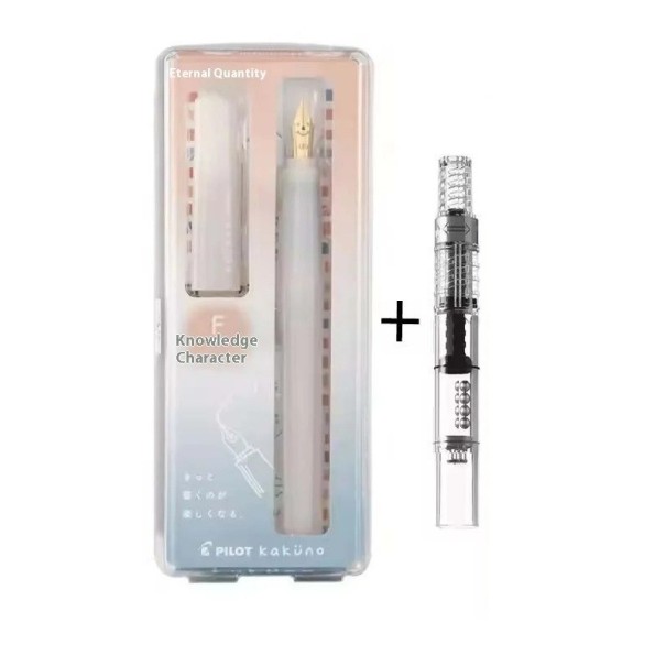 Füllfederhalter Pilot Kakuno F Feder 0,3–0,4 mm Länge 13,1 cm Tintenroller japanisches Schreibwaren für Notizen Kalligrafie mit Nachfüllung weiß