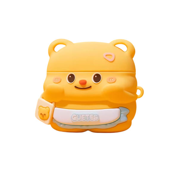Fun Silicone Case for AirPods Pro 2 Bear Design Scratch Protection Portability and Dust Protection 1