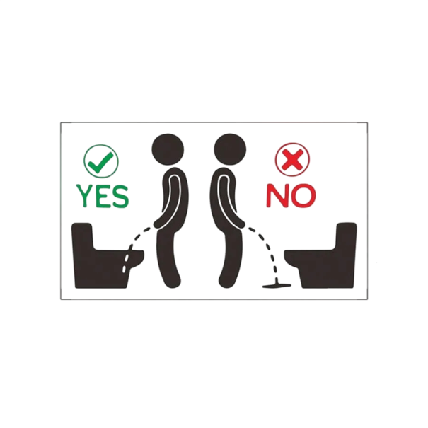 Fun Toilet Sticker 30 x 17 cm Waterproof PVC Sticker WC Decoration Humorous Design Bathroom 1