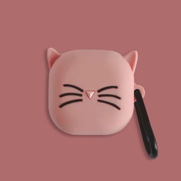 Funda con gato para Samsung Galaxy Buds Pro rosa