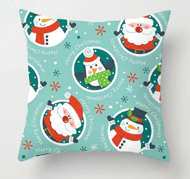 Funda de almohada navideña C590 4