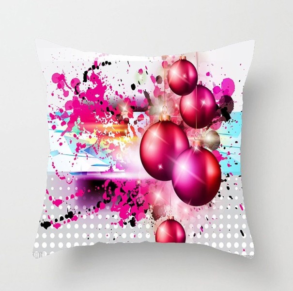 Funda de almohada navideña de lino 16