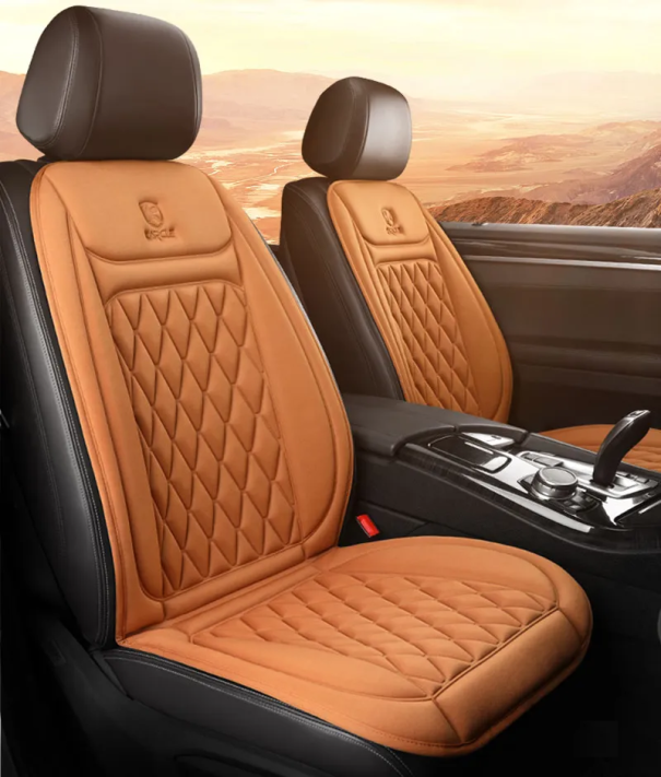 Funda de asiento calefactable Funda de asiento de coche calefactable de algodón 12 - 24 V naranja