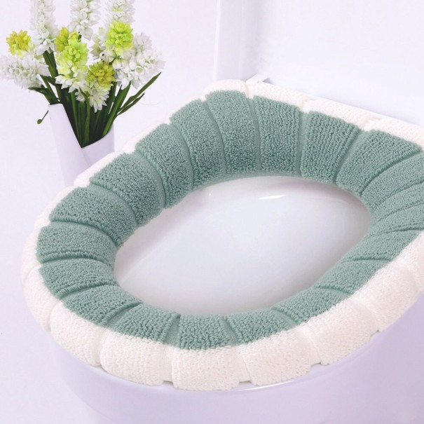 Funda de asiento de inodoro con calefacción verde