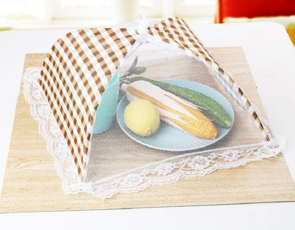 Funda de comida plegable marrón S