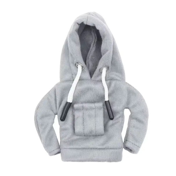 Funda de palanca de cambios con diseño de sudadera con capucha de algodón y poliéster gris