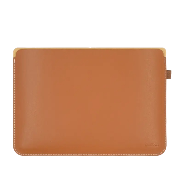 Funda de piel para portátil MacBook, HP, Dell 16 pulgadas, 40 x 27 cm marrón