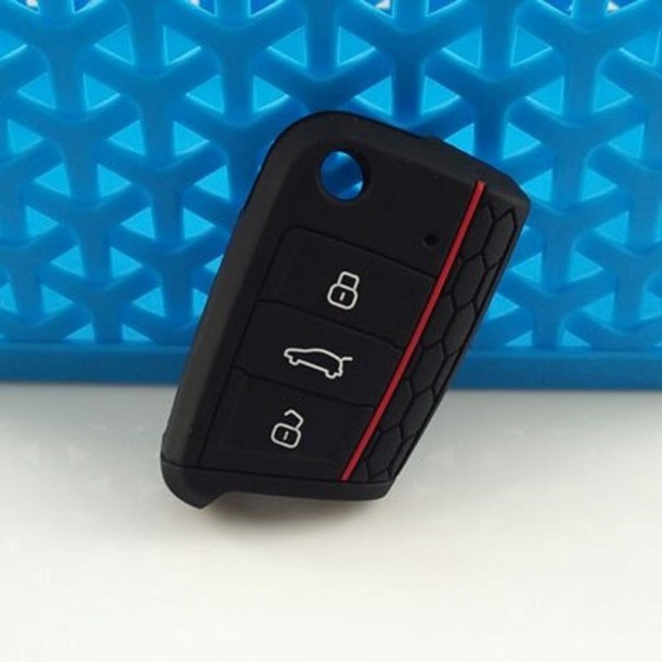 Funda de silicona para llave de Skoda negro