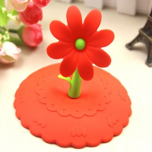Funda de silicona para taza rojo