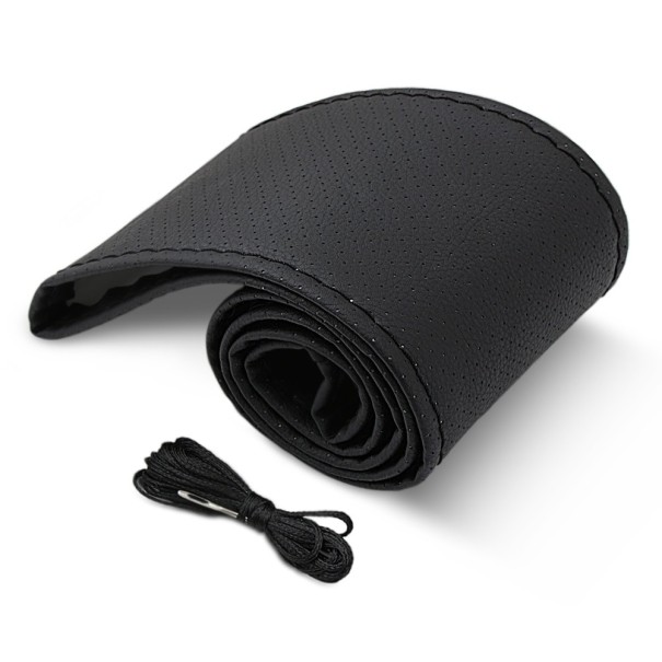 Funda de volante de piel sintética negro