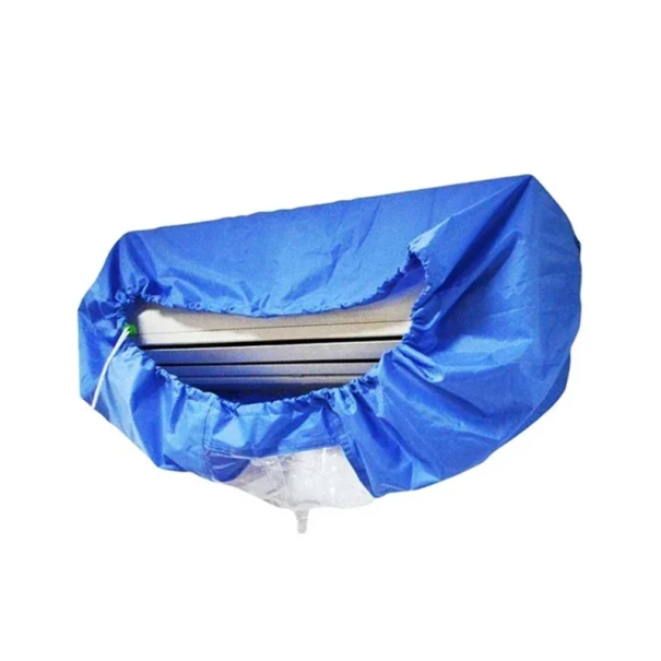 Funda impermeable para aire acondicionado 130 x 30 cm con válvula de desagüe Funda protectora para limpieza de aire acondicionado Mantenimiento del hogar 1