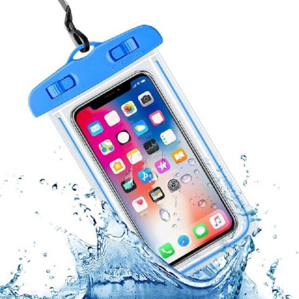 Funda impermeable para móvil azul
