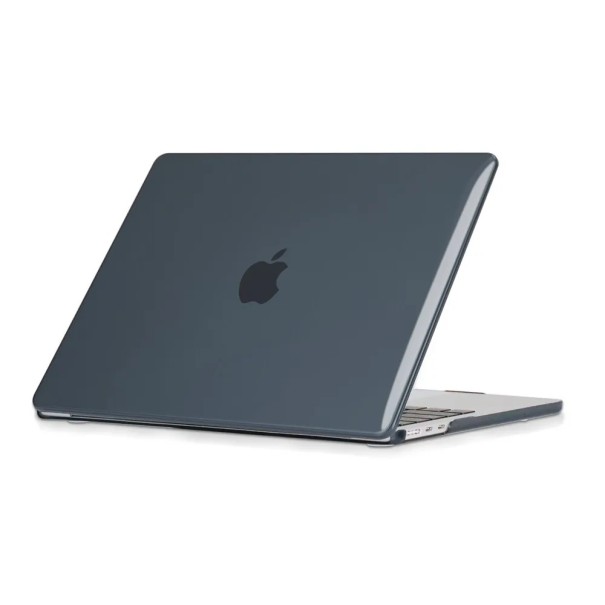 Funda para MacBook Air de 15 pulgadas 2023 a 2025 carcasa transparente de dos piezas para modelos A2941 A3114 y A3241 en la tapa negro