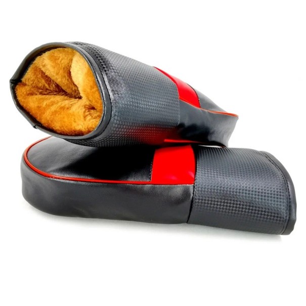 Funda para manillar de motocicleta, guantes de invierno a prueba de viento, 32 x 27 x 17 cm, franela de PU, algodón perlado, protección reflectante 1