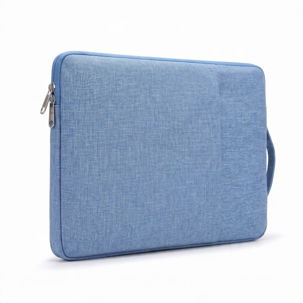 Funda para portátil de 14 a 15 pulgadas con asa lateral y bolsillo 37 x 26 x 2 cm Forro de felpa Para MacBook Pro 14 y 15 azul claro