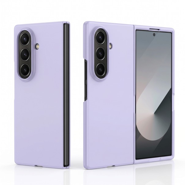 Funda para Samsung Galaxy Z Fold 5 Funda delgada de plástico Funda protectora de dos piezas Bisel elevado alrededor de la cámara Funda morado