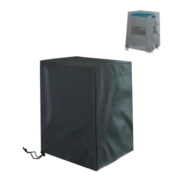 Funda protectora 68×68×72 cm para sillas de jardín apilables Funda de poliéster resistente contra la lluvia, el polvo y la radiación UV Fácil 1