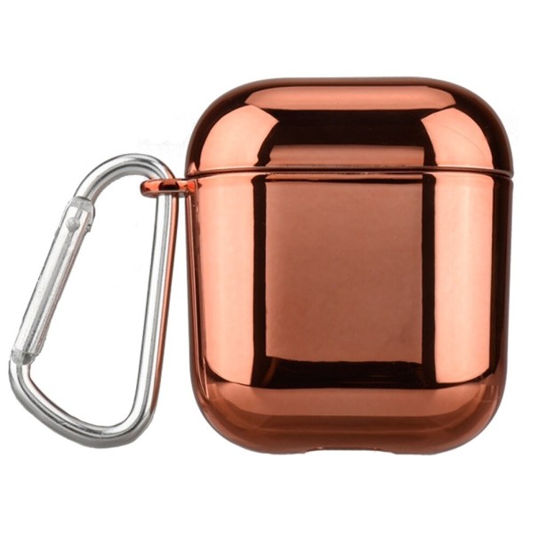 Funda protectora con mosquetón para Apple Airpods 1/2 cobre