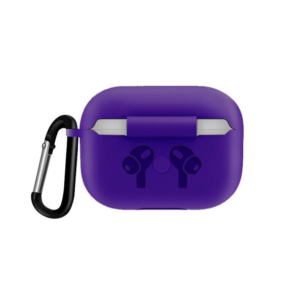 Funda protectora con mosquetón para Apple Airpods Pro K2157 morado