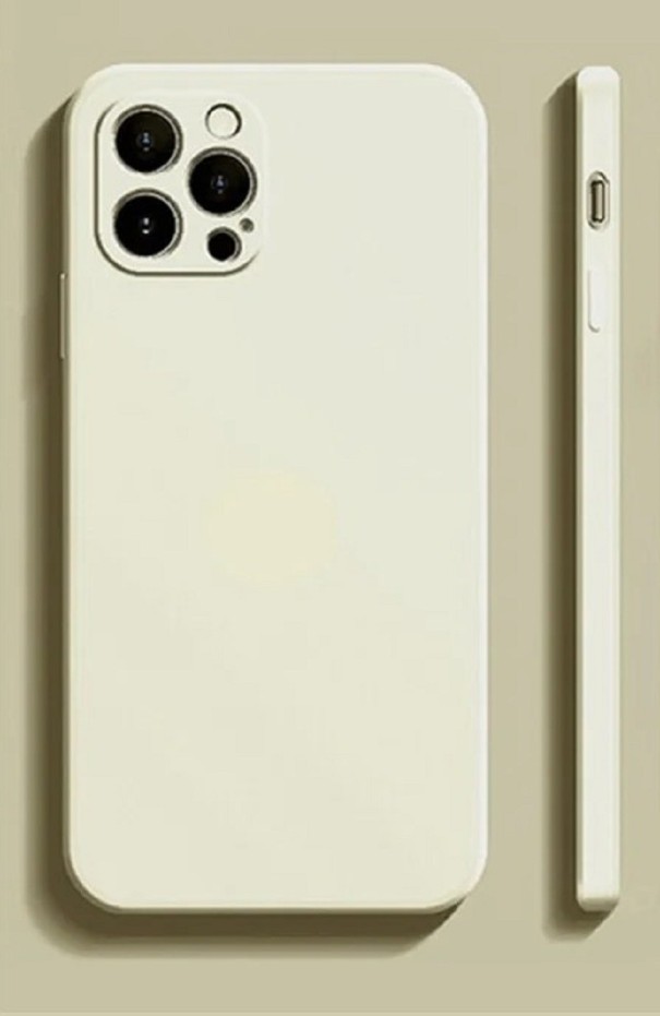Funda protectora de silicona para iPhone 15 Pro beige