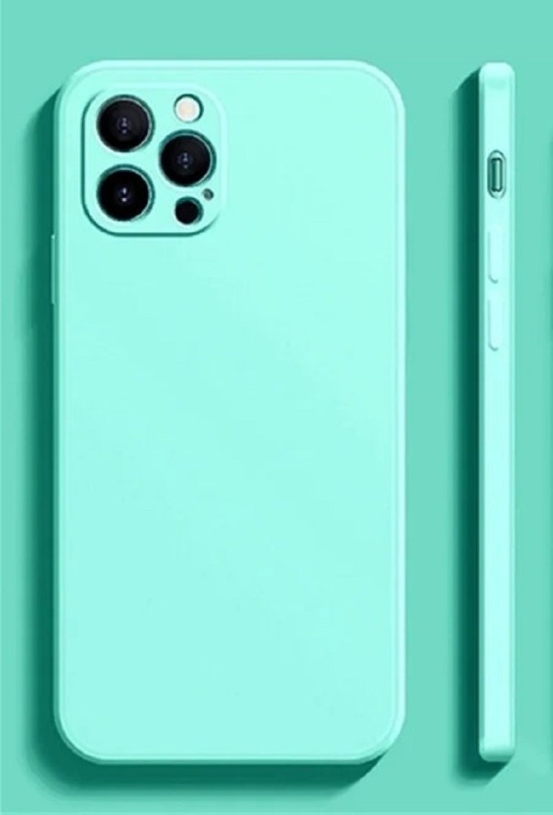 Funda protectora de silicona para iPhone 15 Pro Max turquesa