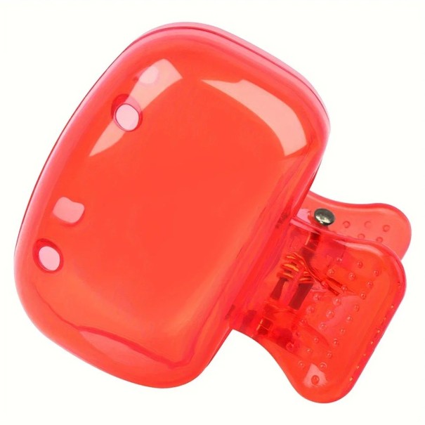 Funda protectora transparente de color para cabezal de cepillo de dientes de viaje, impermeable, con clip para almacenamiento higiénico rojo