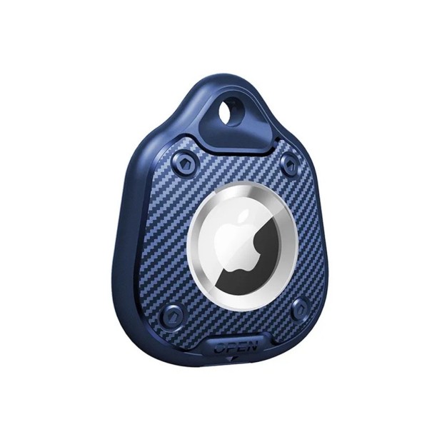 Funda TPU impermeable para Apple AirTag, funda protectora para llaves, equipaje y mascotas, resistente a arañazos y golpes azul