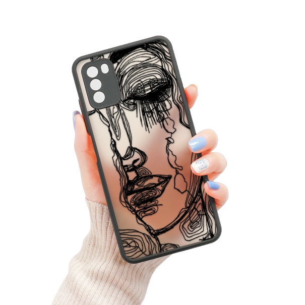 Funda transparente con motivo de niña para Samsung A14 1