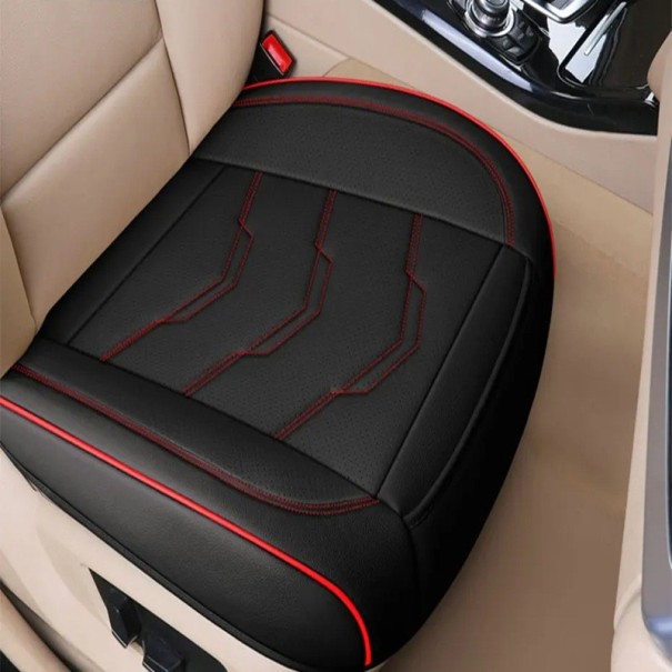 Funda universal de cuero para asiento de coche con bolsillo Funda protectora para coche Cuero artificial de primera calidad Asiento cómodo rojo