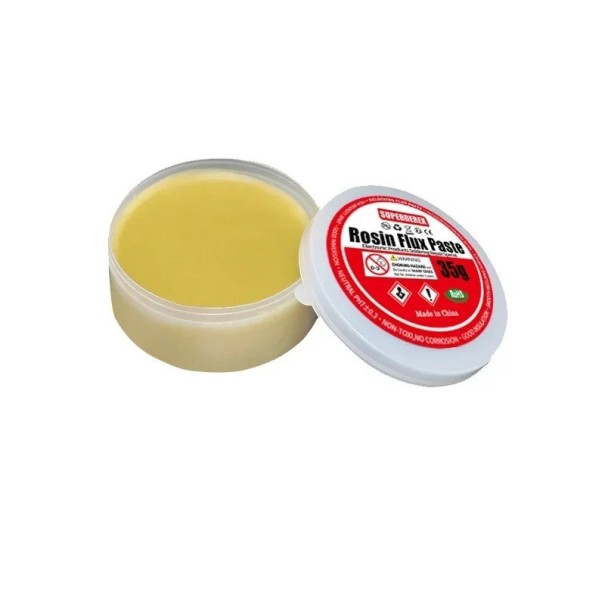 Fundente de soldadura de colofonia 35 g a base de resina sintética, no conductor, no corrosivo, para soldar metales y electrónica, reparaciones de precisión 1