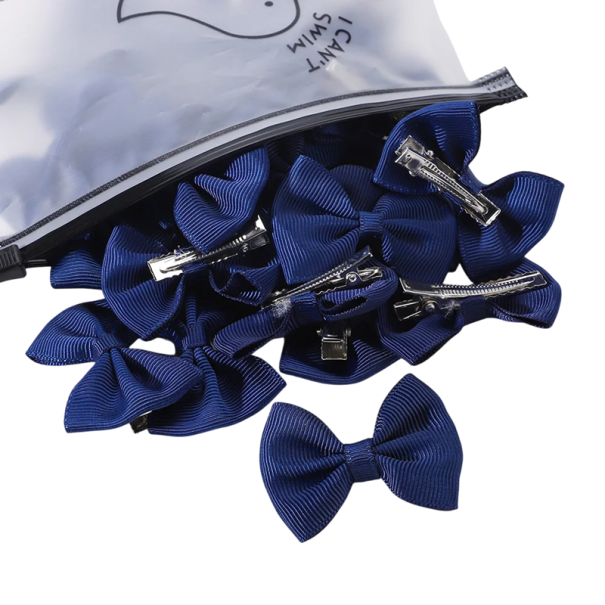 Fundițe de păr 10 buc Agrafe de funde Accesorii de păr elegante Fundițe de păr colorate Agrafe de păr elegante pentru fete și femei albastru marin