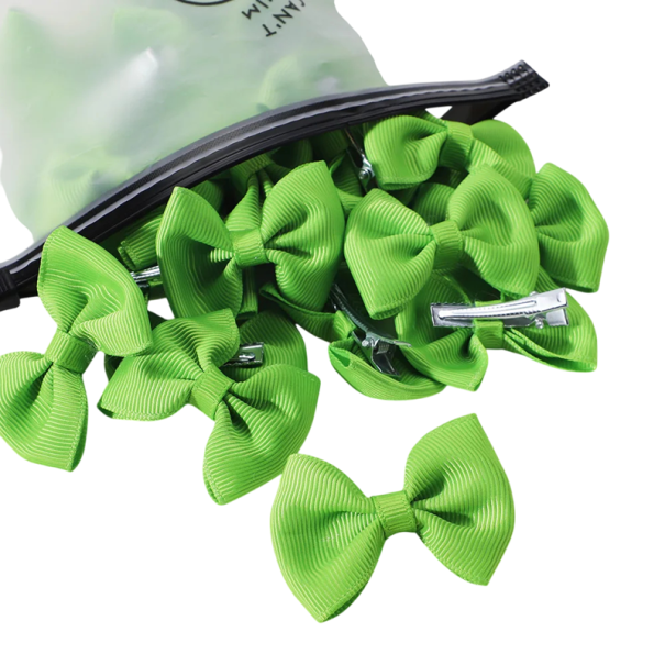Fundițe de păr 10 buc Agrafe de funde Accesorii de păr elegante Fundițe de păr colorate Agrafe de păr elegante pentru fete și femei verde